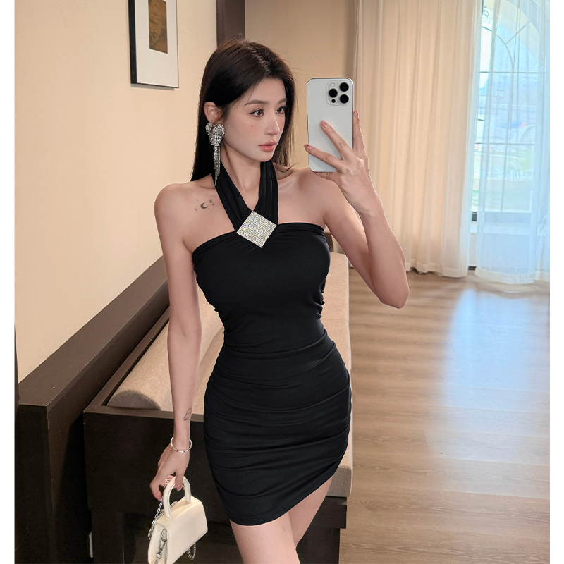 2025 Summer Sleeveless Rhinestone Bodycon Mini Dress for Women - Image 2