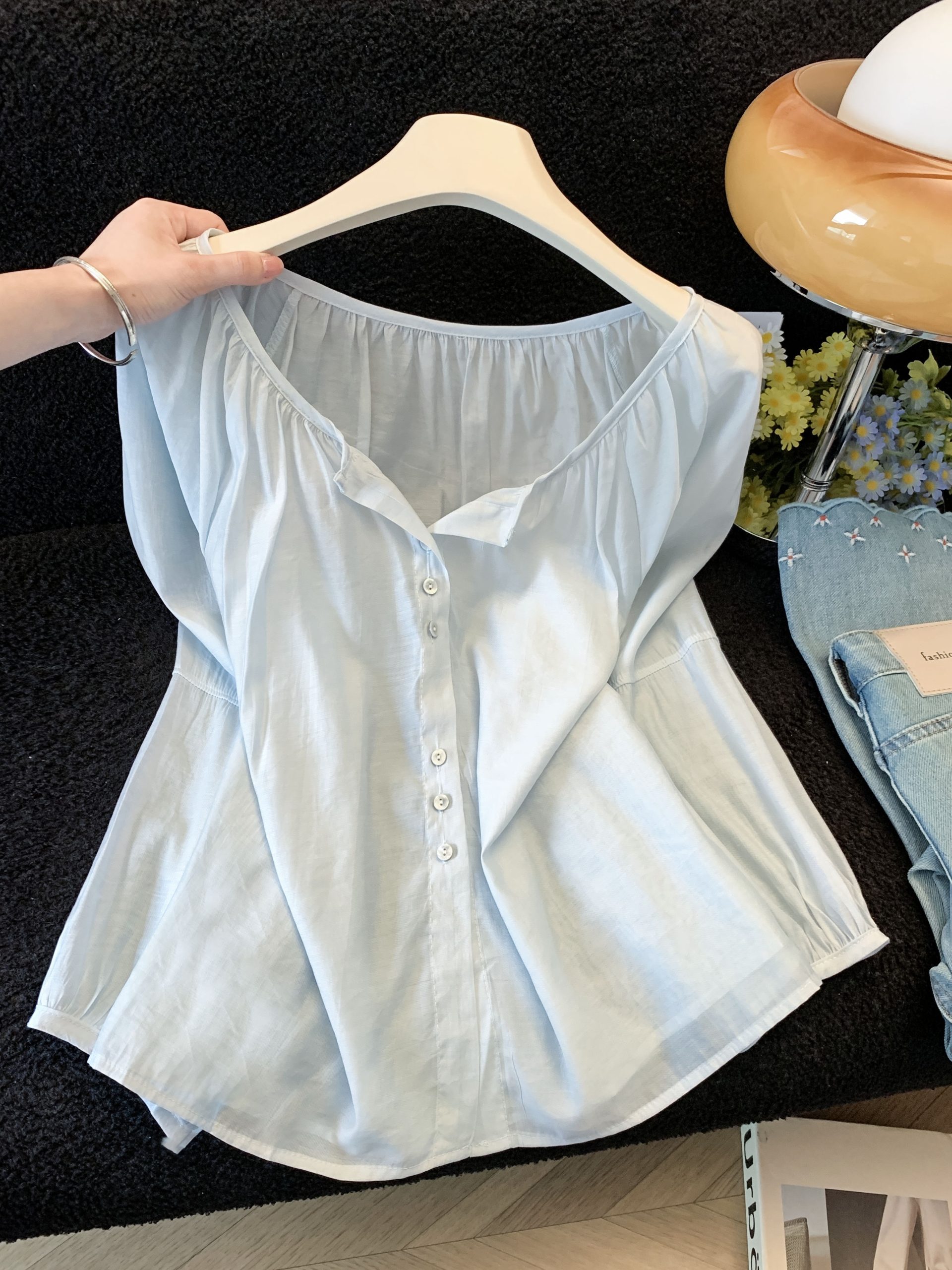 Light Sun Protection Long Sleeve Shirt Women 2026 Summer New Tencel Cool Loose Casual Lantern Sleeve Top